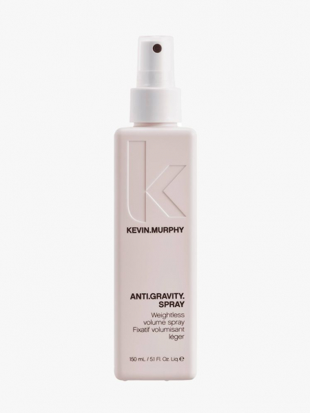 Kevin Murphy Anti Gravity Spray light pink and white spray bottle on light gray background