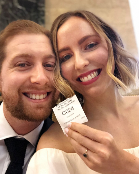 allure associate beauty director sarah kinonen with husband wedding hair and makeup ideas